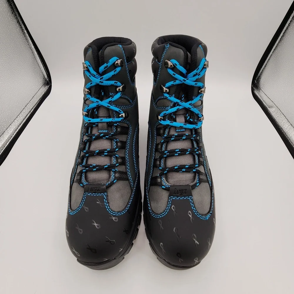 Lugz x Psychworld Ridgeline Chukka Boots Mens 10 Black & Blue Lace Up NEW in Box